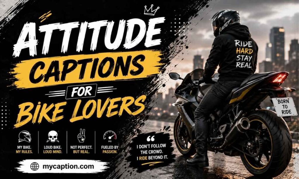 Attitude Caption for Bike Lover