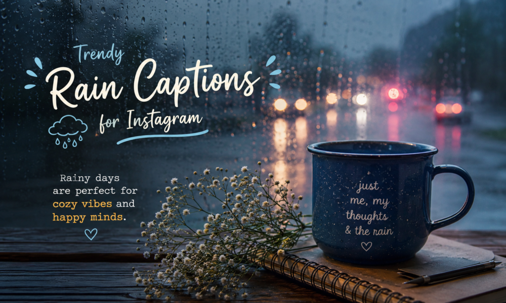 Trendy Rainy Caption