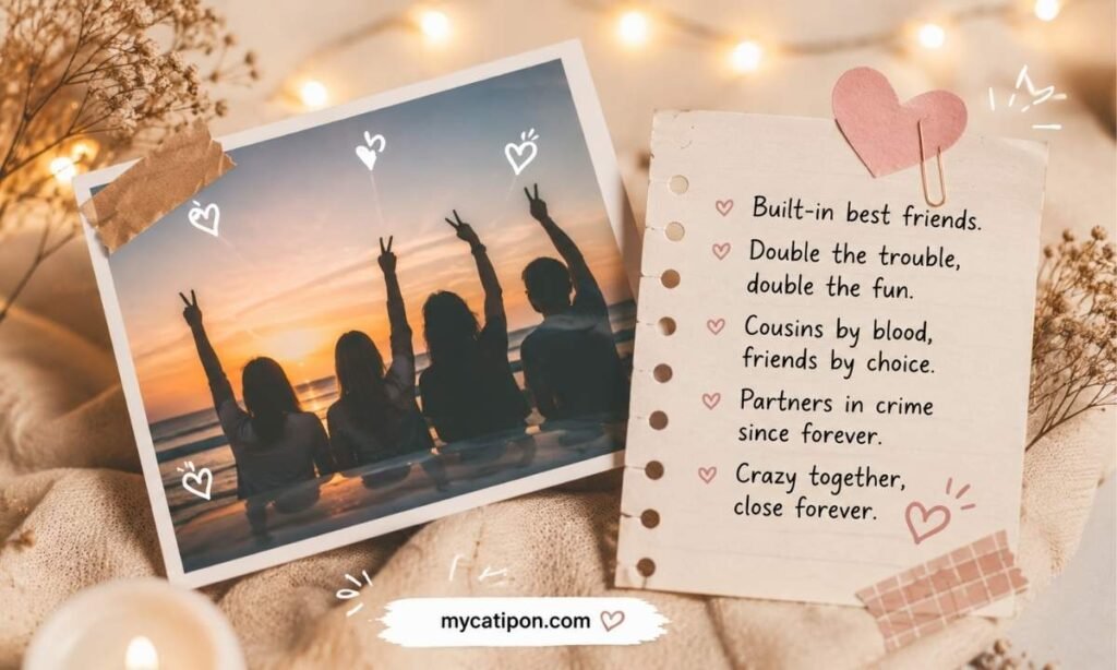 Funny Cousin Caption for Instagram