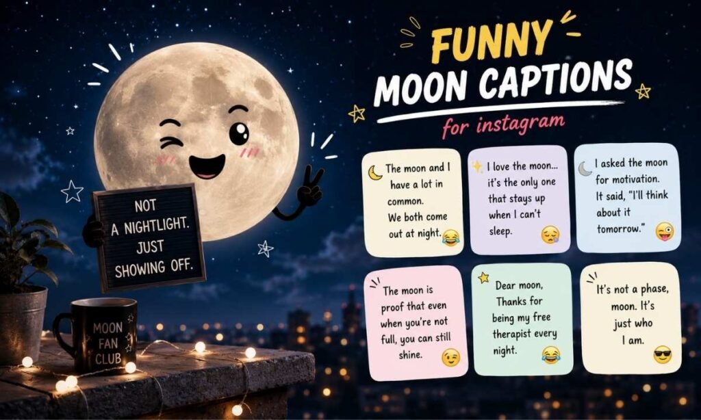 Funny Moon Caption for Instagram