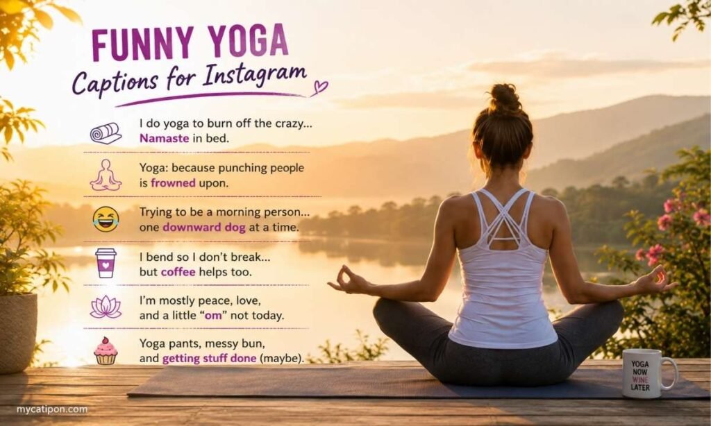 Funny Yoga Captions for Instagram
