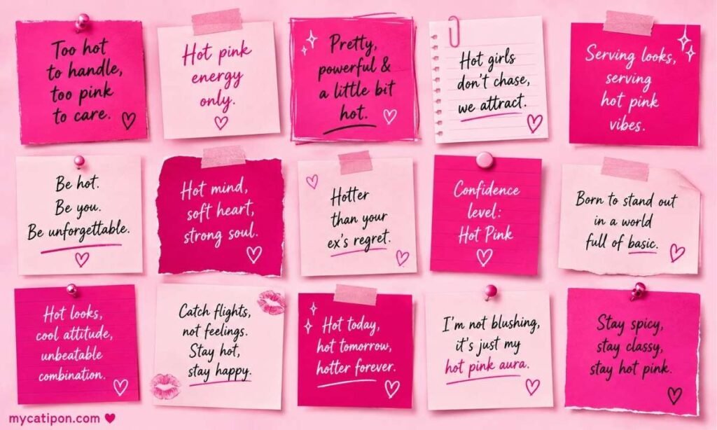 Shades of Pink Captions