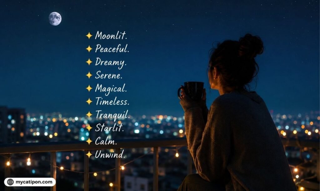 One Word Night Captions for Instagram