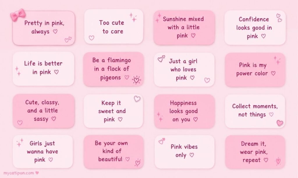 Short & Sassy Pink Captions