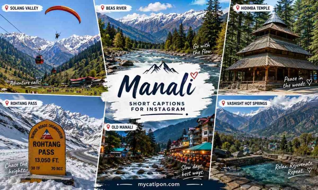 Short Manali Captions for Instagram